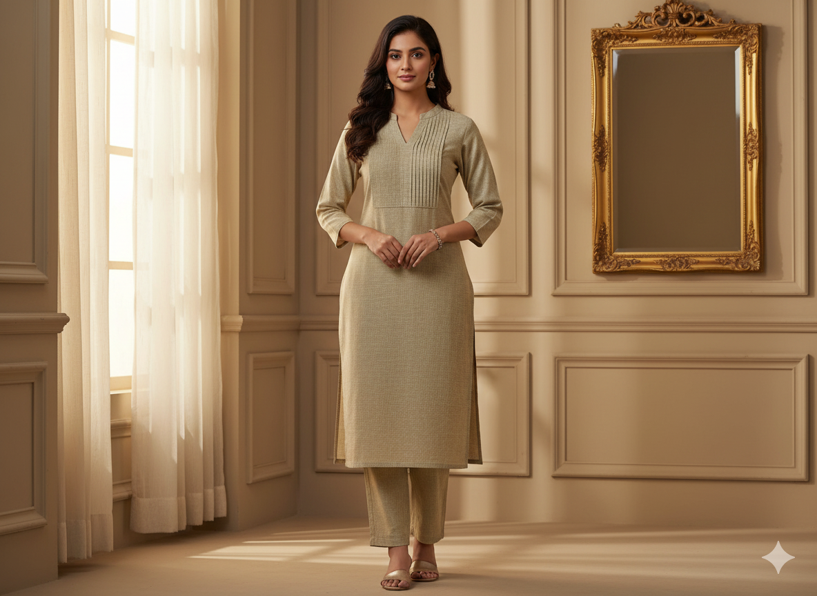 हल्का भूरा क्वार्ट्ज सादा ग्लेज्ड कॉटन कपड़ा (थोक)