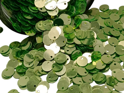 Green Circular Plastic Embroidery Sequins