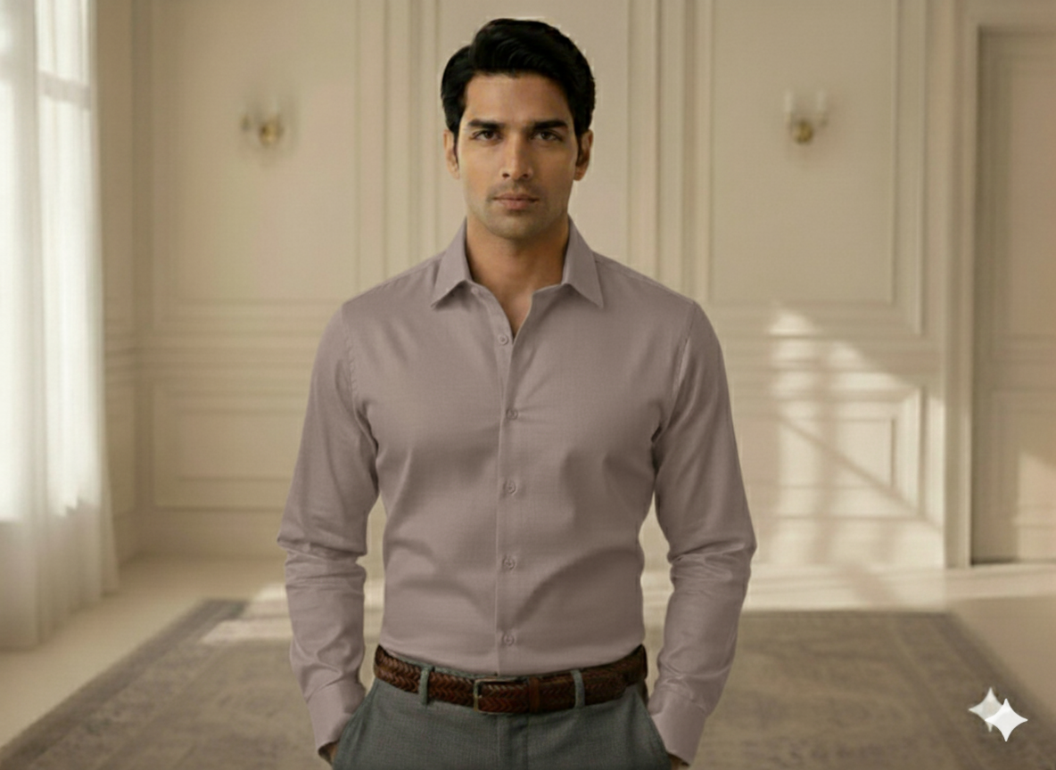 पीला लैवेंडर ब्लश सादा ग्लेज्ड कॉटन फ़ैब्रिक