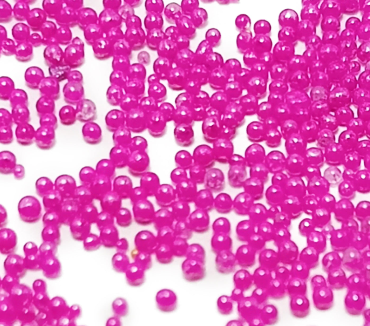 Bright Pink Opaque Luster Round Rocailles Glass Seed Beads Without Hole