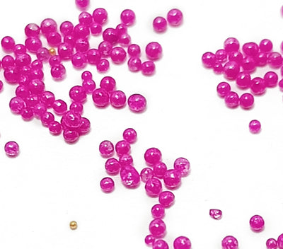 Bright Pink Opaque Luster Round Rocailles Glass Seed Beads Without Hole