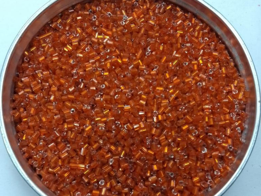 Orange Silverline 2 Cut Glass Seed Beads- 2 mm (Wholesale)