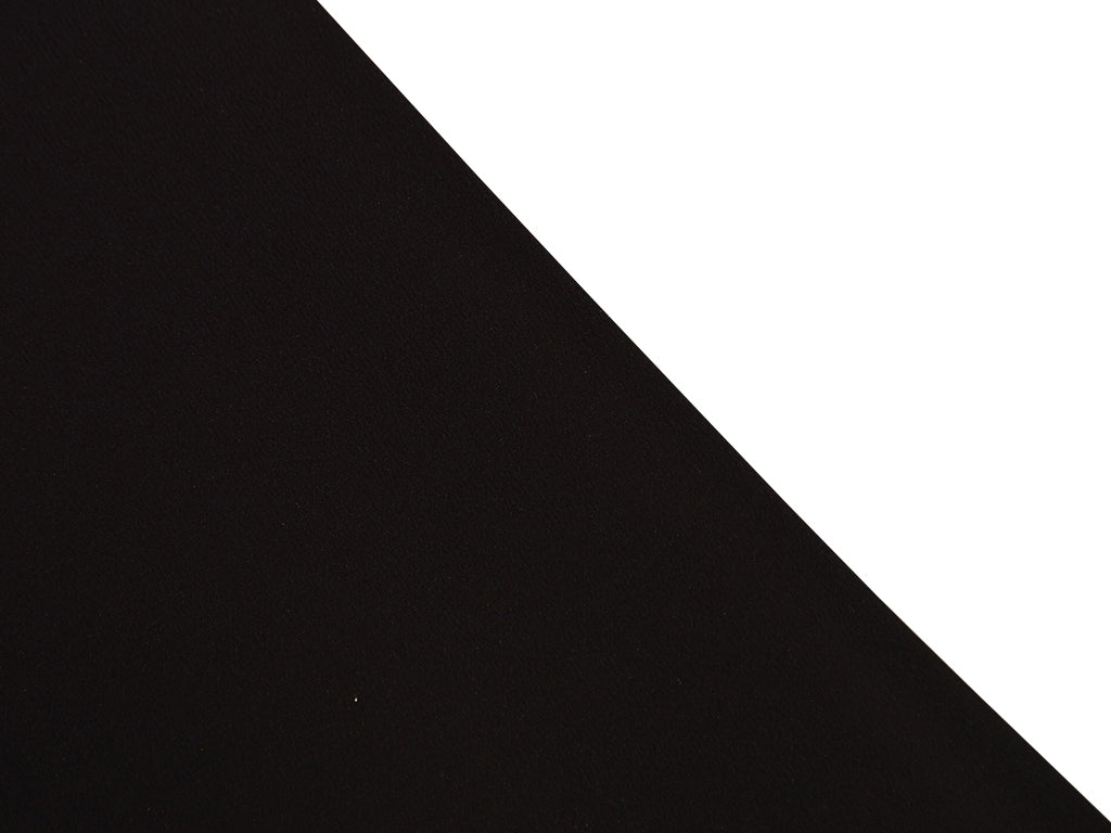 Jet Black Plain American Crepe Fabric