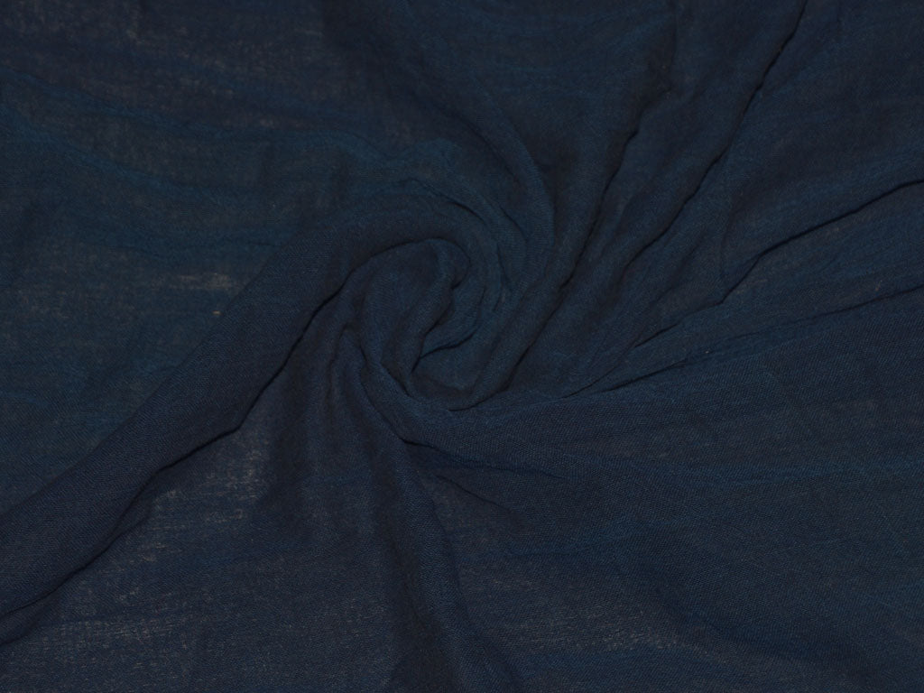 Navy Blue Plain Coarse Georgette Fabric