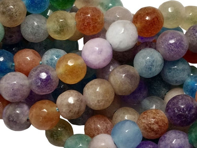 Multicolour 8 mm Rondelle Jade Quartz Stones