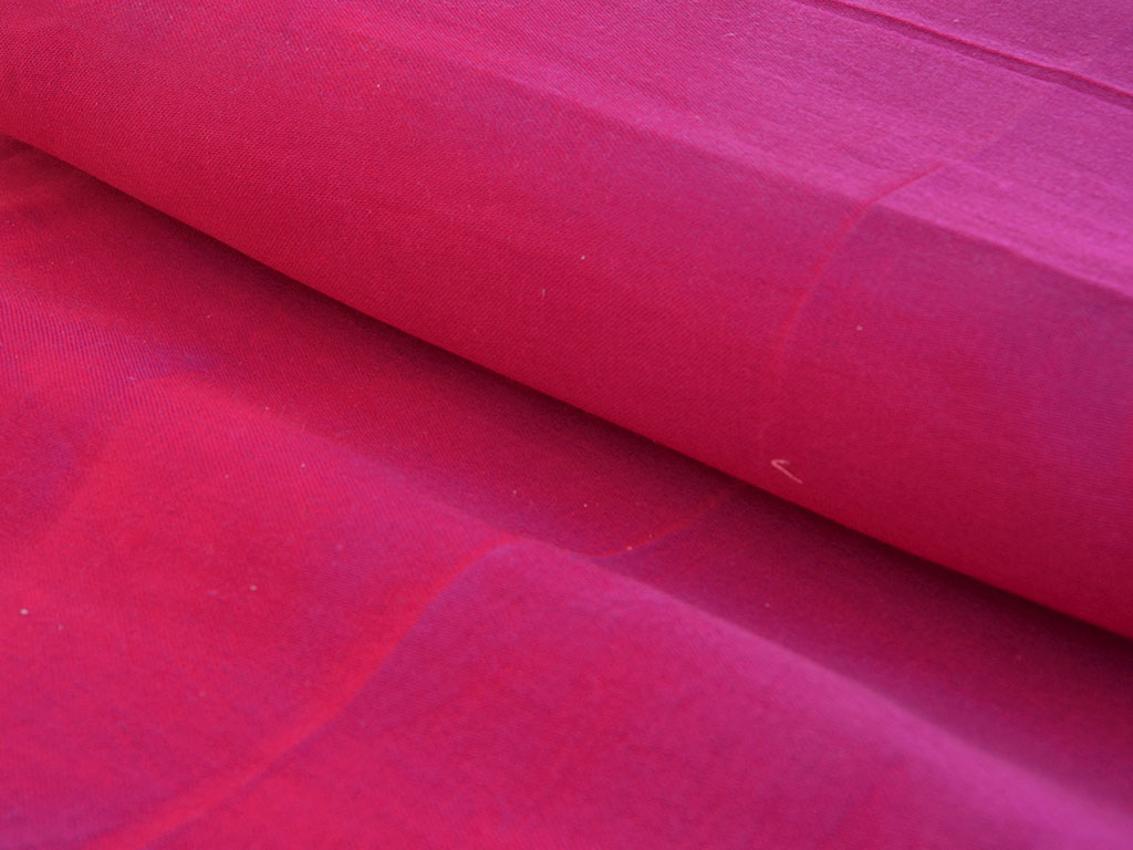 Magenta Pink Plain Pure Viscose Gaji Silk Fabric