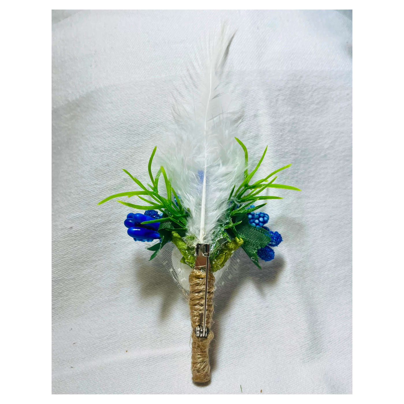 Multicolor Faux Feather Flower Brooch ( Wholesale )