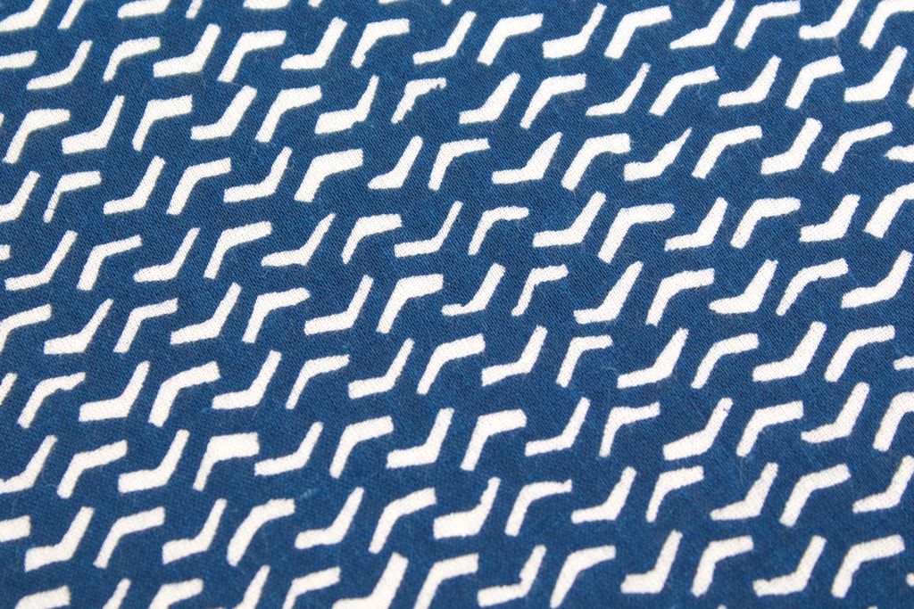 Blue Abstract Printed Pure Cotton Fabric