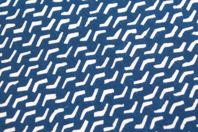 Blue Abstract Printed Pure Cotton Fabric