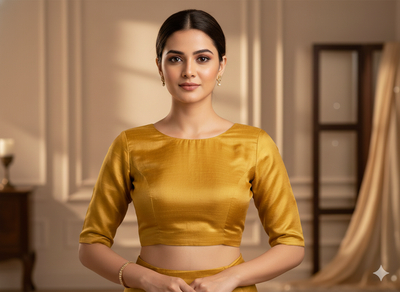 Orangish Yellow Plain Bangalore Raw Silk Fabric  (Wholesale)