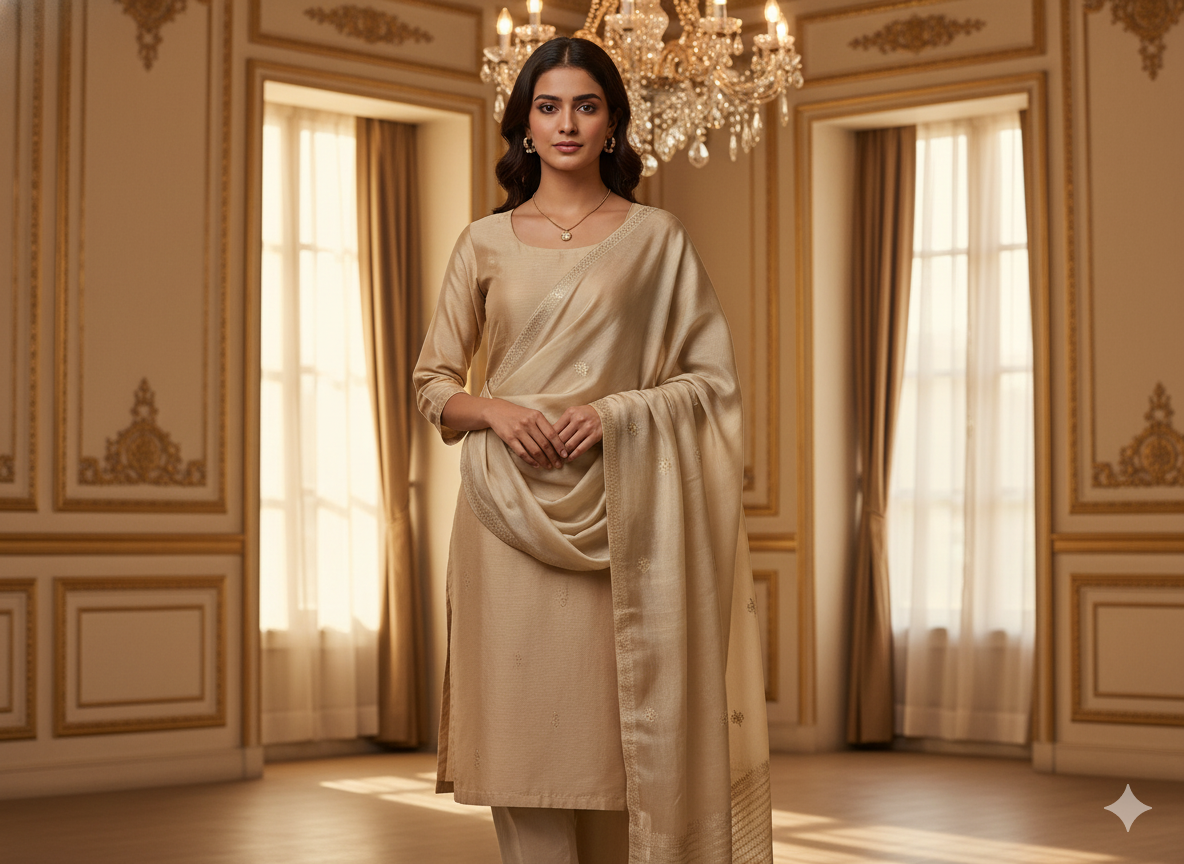 Pastel Light Olive Plain Malai Satin Fabric