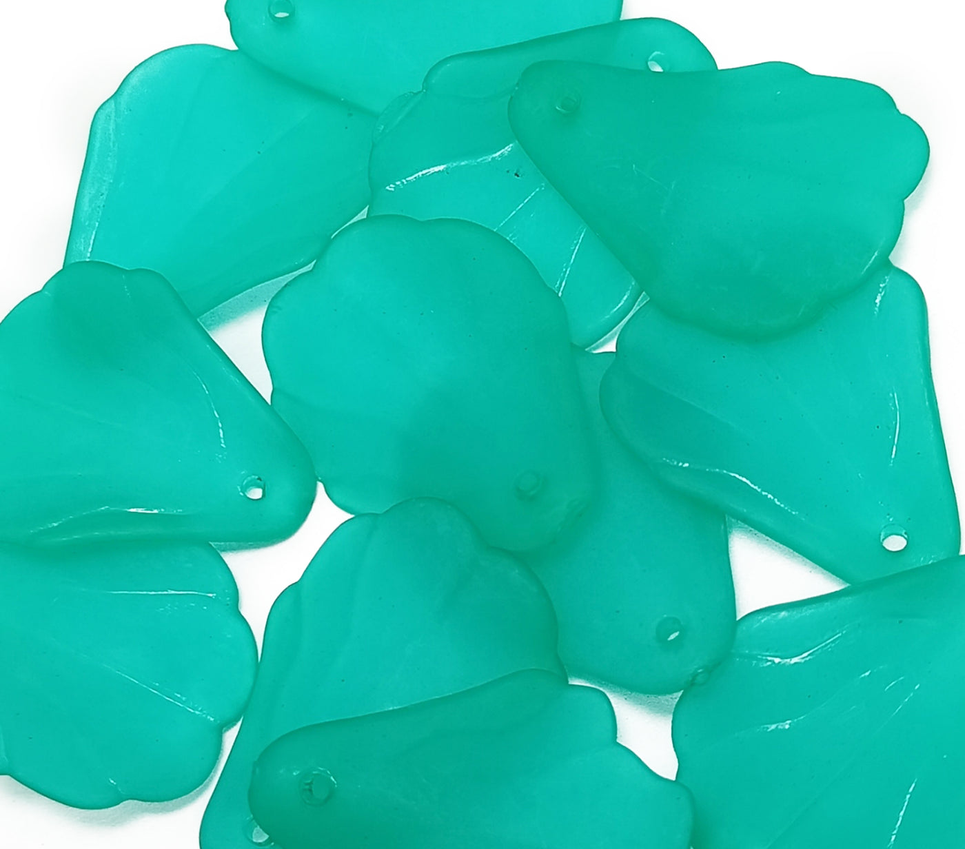 Sea Green Matte Finish Acrylic Embellishments With Hole