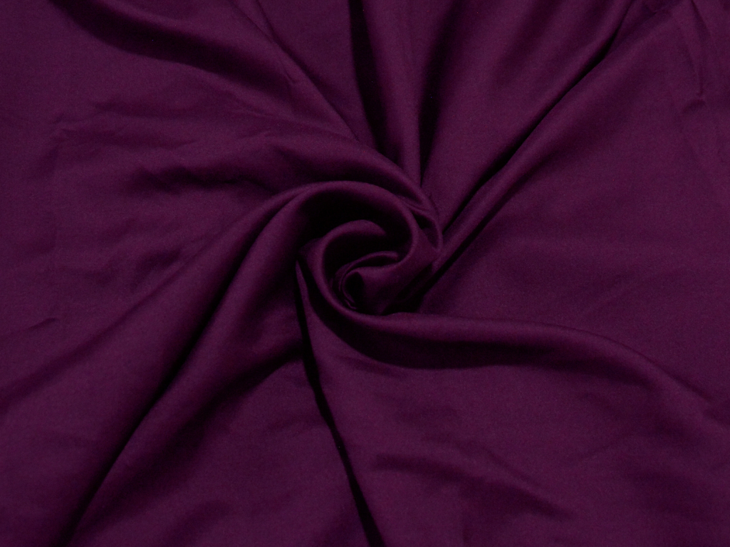 Dark Purple Plain Malai Satin Fabric  (Wholesale)