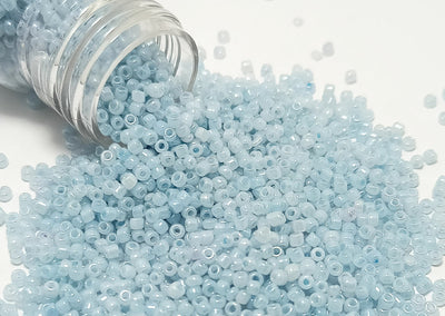 Blue Gray Inside Dyed Round Rocailles Glass Seed Beads (Wholesale)