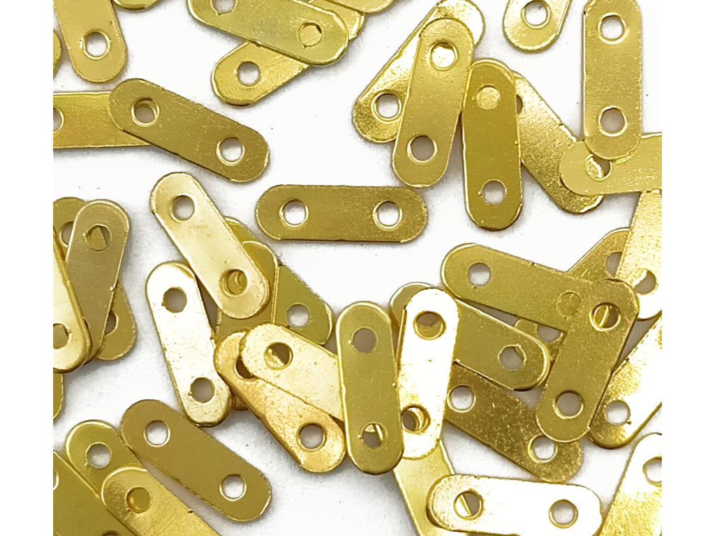 Golden 2 Hole Metal Spacer Beads