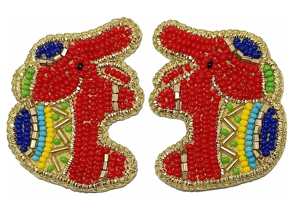 Multicolor Beaded Applique Motifs