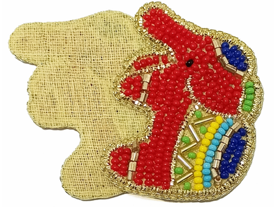 Multicolor Beaded Applique Motifs