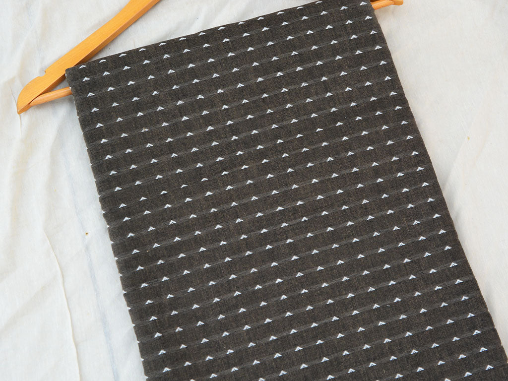 Black Cross Stitch Pattern Pure Cotton Jacquard Fabric