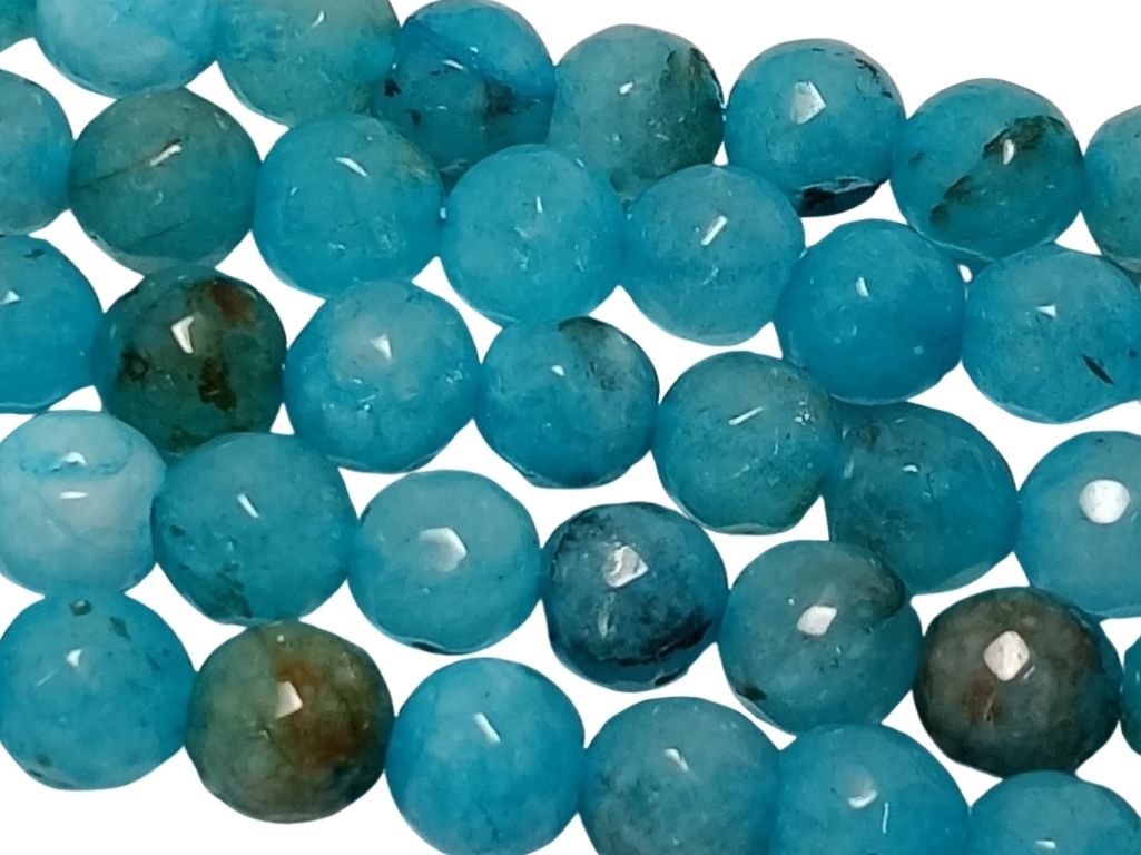 Blue 8 mm Rondelle Jade Quartz Stones