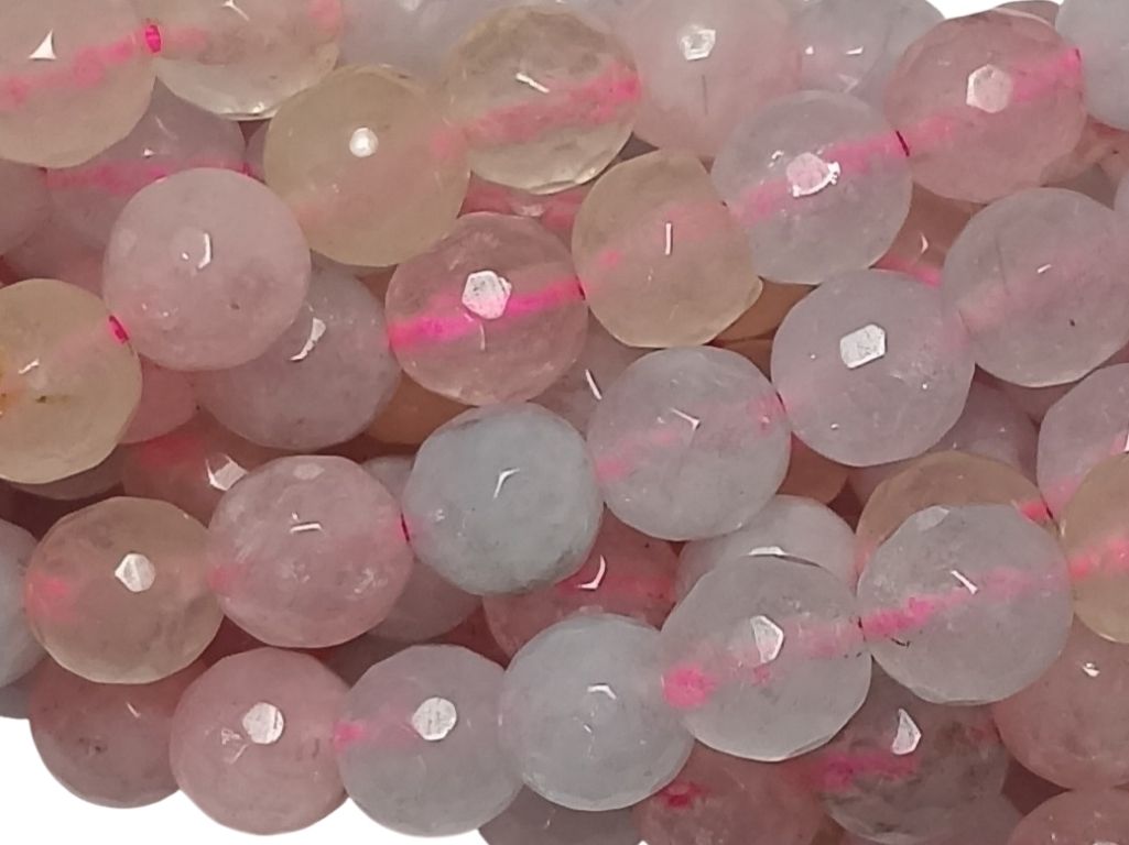 Pink 8 mm Rondelle Jade Quartz Stones