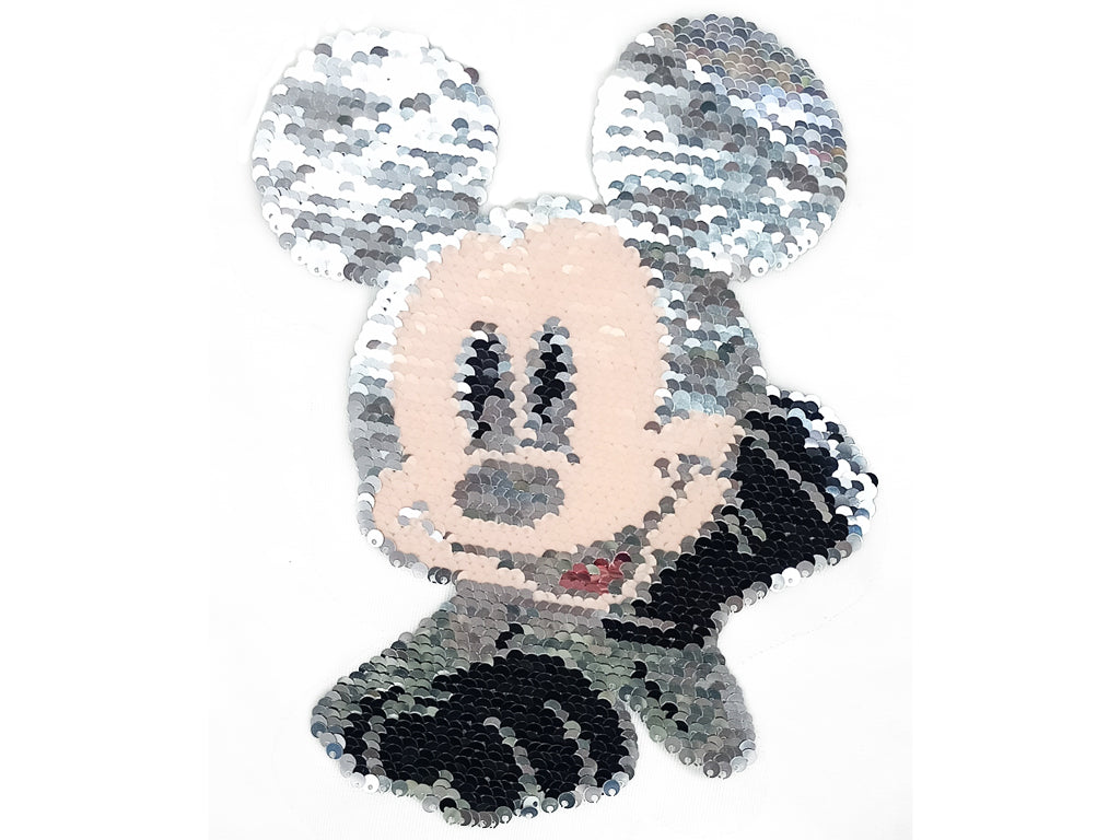Black Micky Mouse Reversible Sequins Motifs