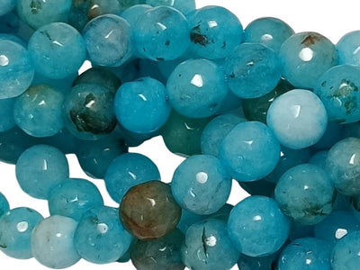 Blue 8 mm Rondelle Jade Quartz Stones
