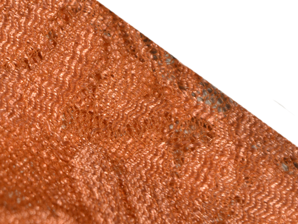 Dark Peach Abstract Laser Cutting Nylon Net Fabric