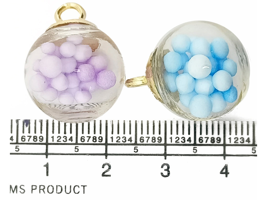 Multicolor Spherical Acrylic Beads With Hook