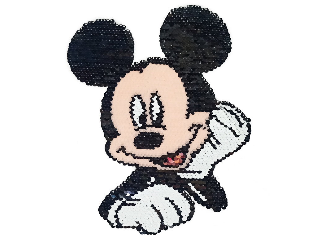 Black Micky Mouse Reversible Sequins Motifs
