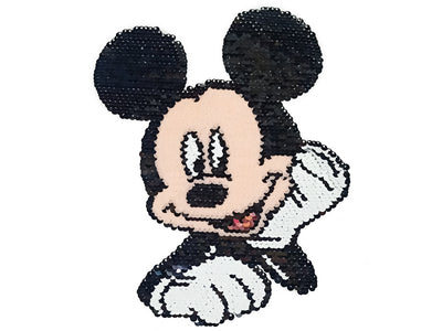 Black Micky Mouse Reversible Sequins Motifs