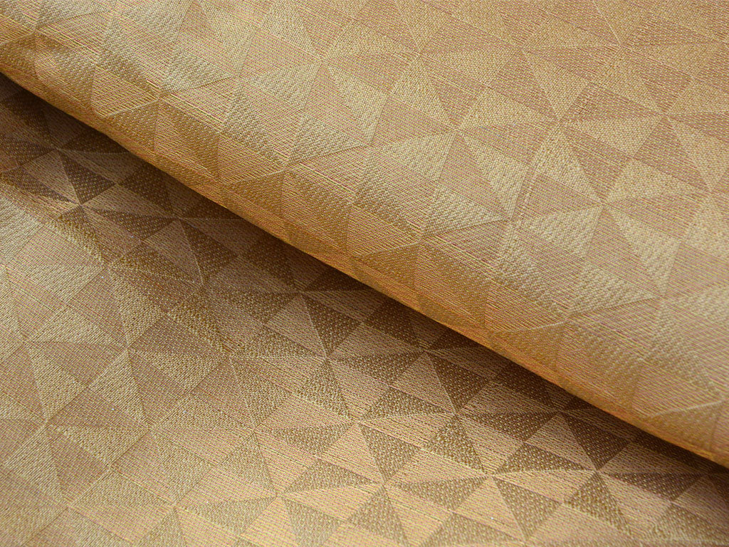 Light Beige Geometric Semi Banarasi Brocade Fabric