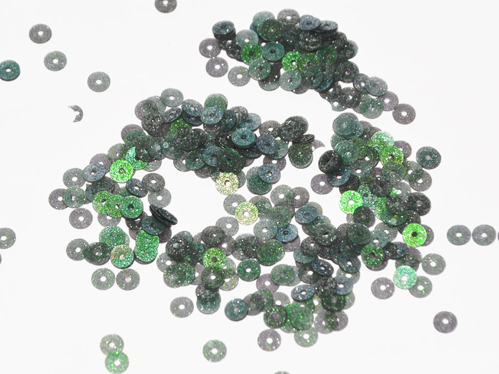 Green Black Dual Tone Centrehole Sequins