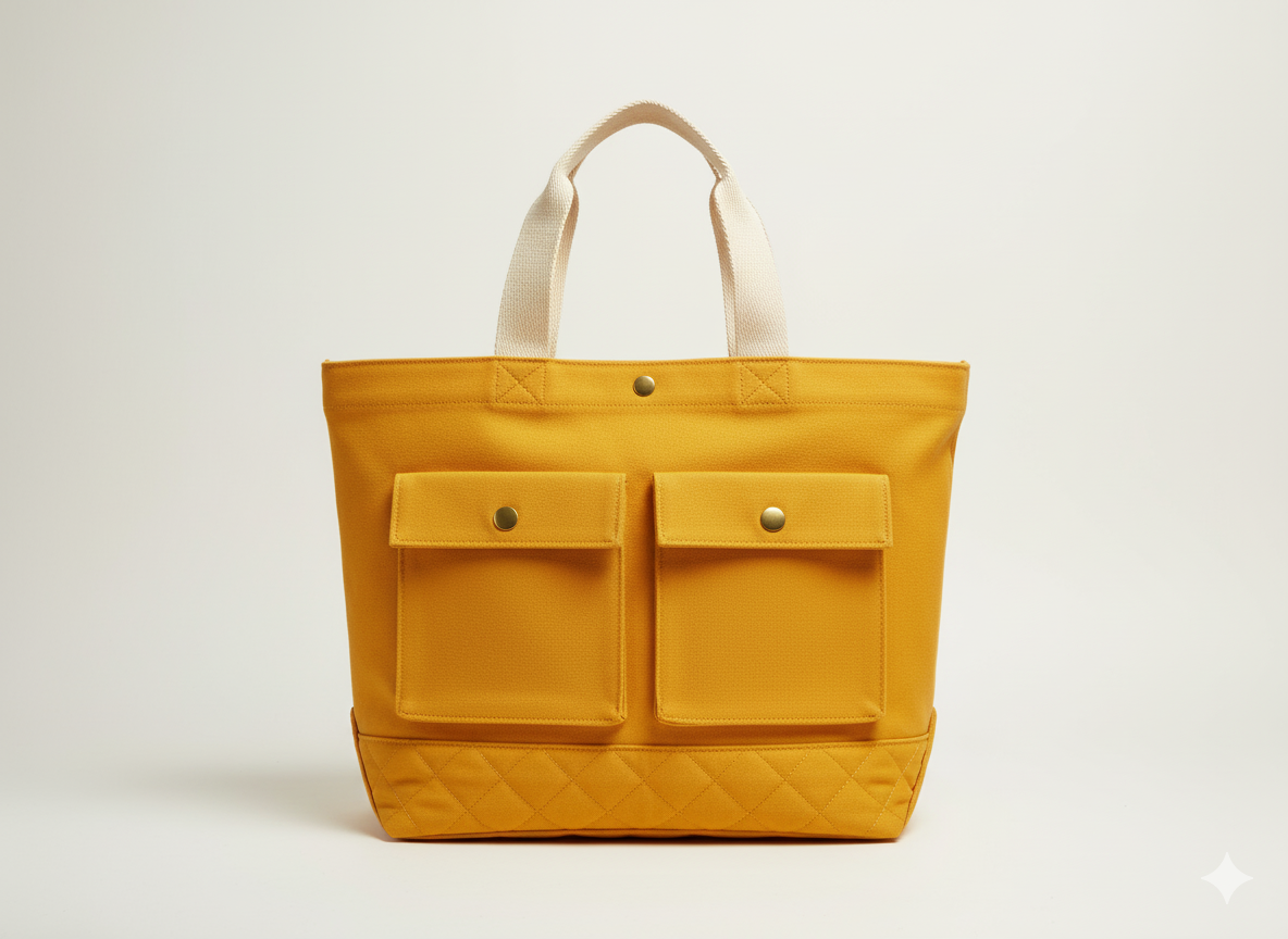 सरसों पीला सादा भारी सूती कैनवास कपड़ा