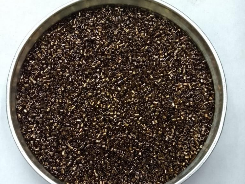 Dark Copper 2 Cut Glass Seed Beads- 1.5 mm