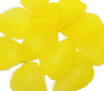 Sunny Yellow Matte Finish Acrylic Embellishments With Hole