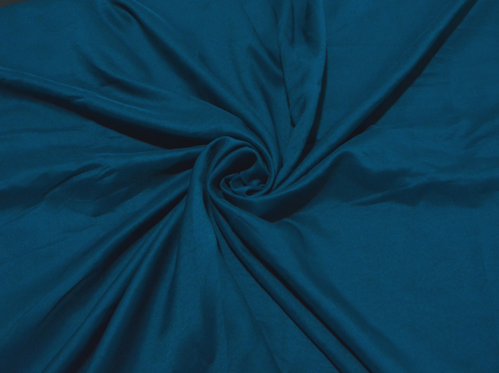 Sea Blue Plain Malai Satin Fabric
