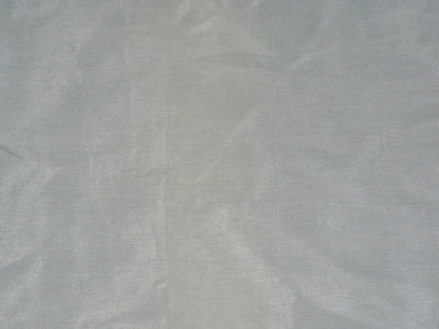 Precut Of 5 Meters Of Silver Gray Plain Foil Solitaire Silk Fabric