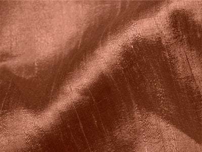 Brown Plain Bangalore Raw Silk Fabric  (Wholesale)