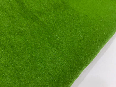 Precut of 1.5 Meter Bright Green Plain Wool Fabric