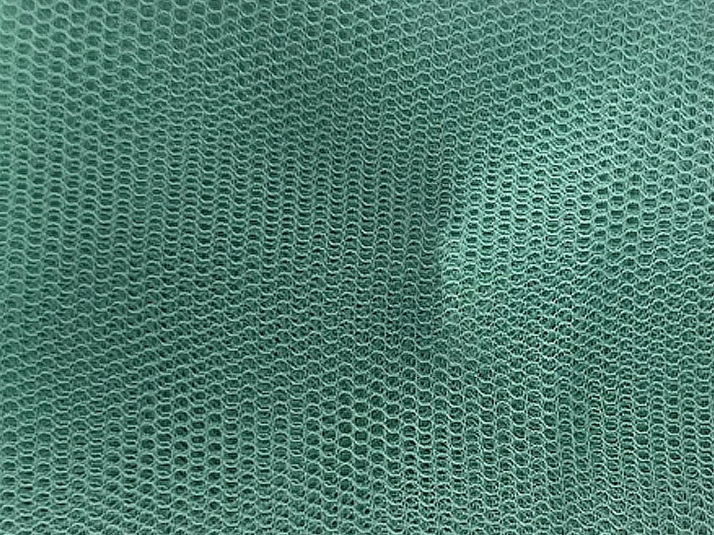 Teal Green Plain Net Fabric