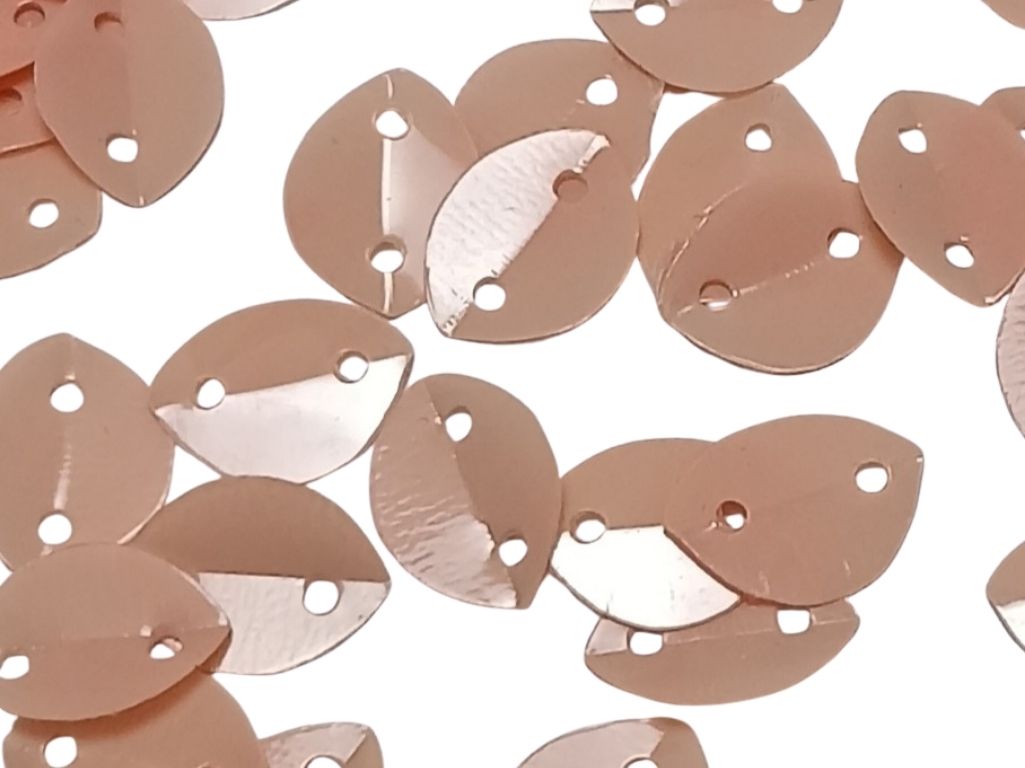 Peach Almond Two Hole Plastic Sequins