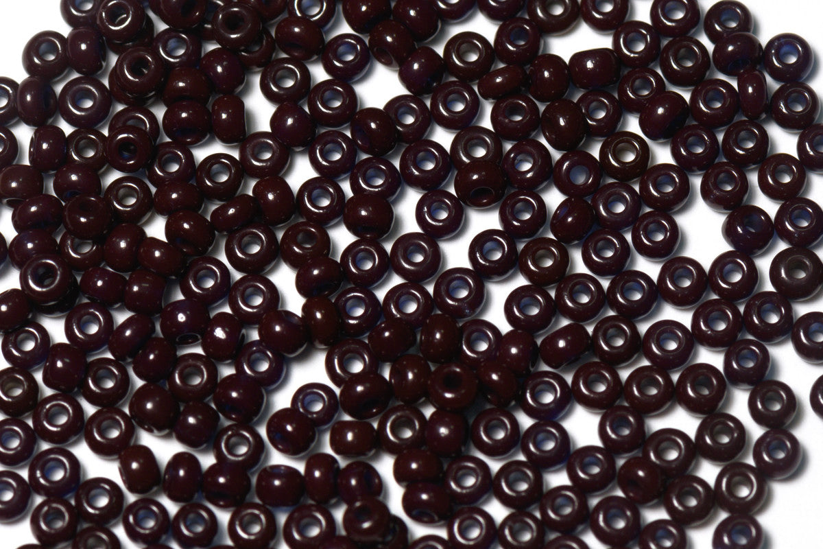 Dark Brown Opaque Preciosa Seeds Beads