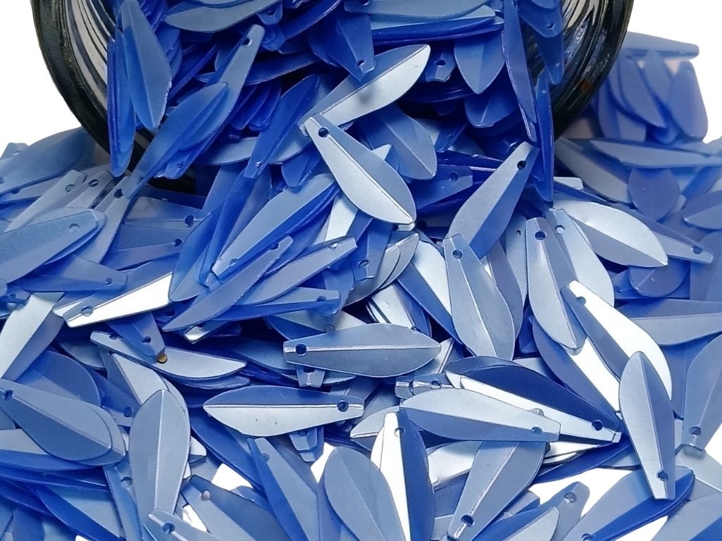 Sky Blue Sword One Hole Plastic Sequins