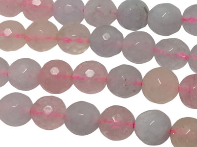 Pink 8 mm Rondelle Jade Quartz Stones