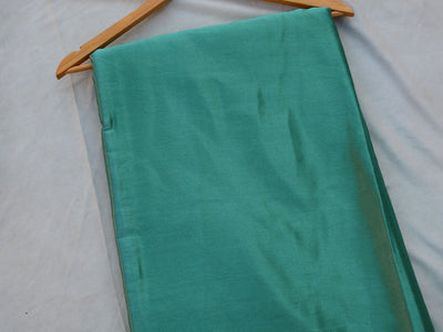 Teal Plain Pure Viscose Gaji Silk Fabric (Wholesale)