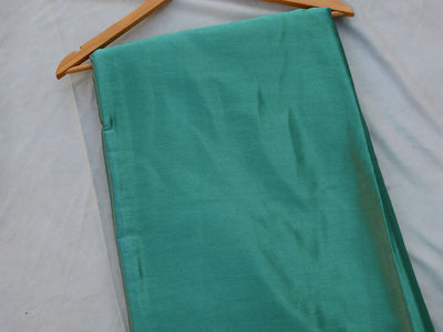 Teal Plain Pure Viscose Gaji Silk Fabric