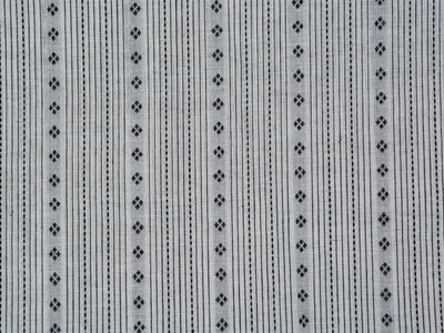 Gray Dot Strips Pattern Pure Cotton Jacquard Fabric