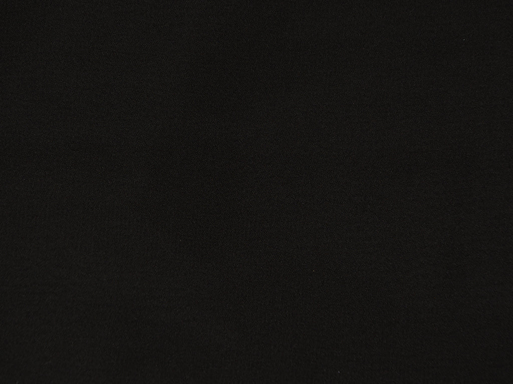 Jet Black Plain Georgette Fabric