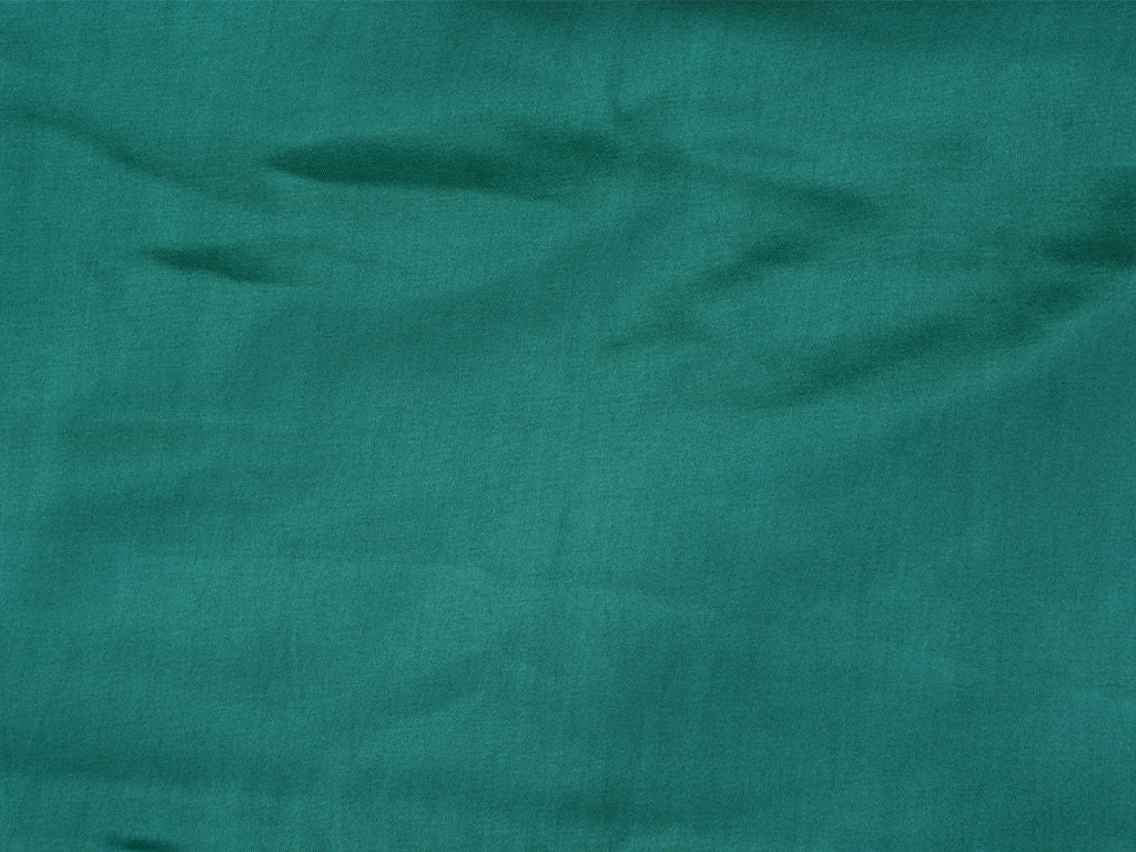 Teal Plain Pure Viscose Gaji Silk Fabric (Wholesale)