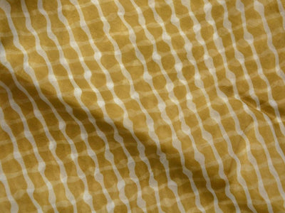 Mehandi Green Strips Digital Printed Liquid Organza Fabric